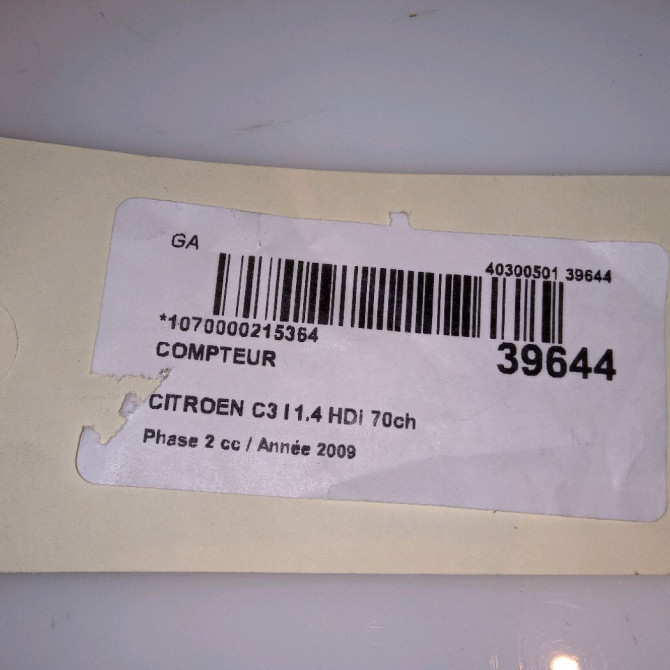 Compteur occasion CITROEN C3 I Phase 2 10-2005->12-2010 1.4 HDi 70ch 4