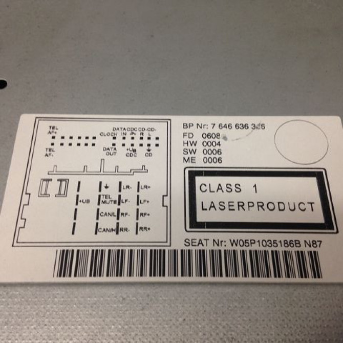 Autoradio occasion SEAT ALTEA Phase 1 04-2004->05-2009 3