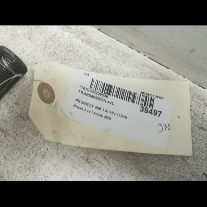 Transmission avant droite occasion PEUGEOT 406 Phase 2 04-1999->04-2004 1.8i 16v 112ch 32736T 2