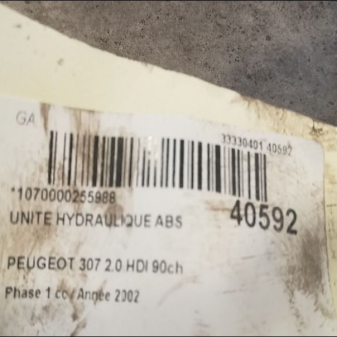Unité hydraulique ABS occasion PEUGEOT 307 Phase 1 04-2001->06-2005 2.0 HDI 90ch 4541T4 3