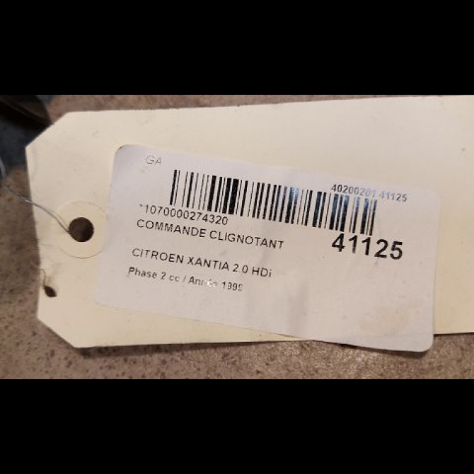 Commande clignotant occasion CITROEN XANTIA Phase 2 12-1997->06-2001 2.0 HDi 110ch 625375 3
