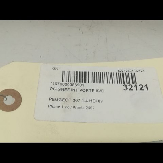 Poignee int porte avd occasion PEUGEOT 307 Phase 1 04-2001->06-2005 1.4 HDI 8v 70ch 9143F5 3