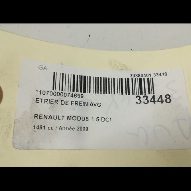 Etrier de frein avant gauche occasion RENAULT MODUS Phase 1 09-2004->12-2007 1.4i 16v 7701208332 4
