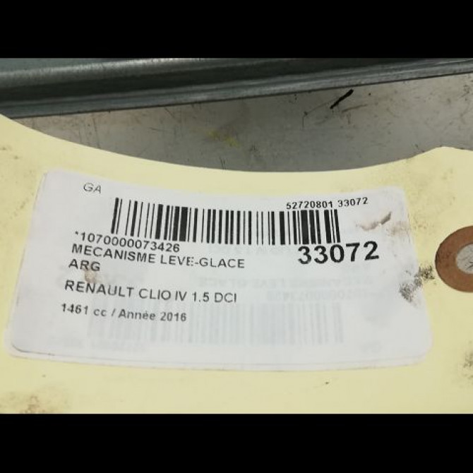 Mecanisme leve-glace arrière gauche occasion RENAULT CLIO IV Phase 1 07-2012->... 1.5 DCI 75ch 827013204R 4