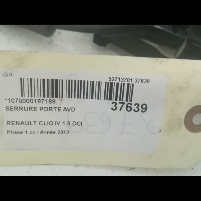 Serrure porte avd occasion RENAULT CLIO IV Phase 1 07-2012->... 1.5 DCI 90ch 805004945R 4