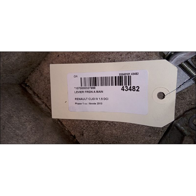 Levier frein a main occasion RENAULT CLIO IV Phase 1 07-2012->... 1.5 DCI 75ch 360103914R 3