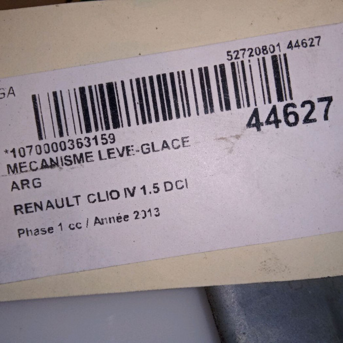 Mecanisme leve-glace arrière gauche occasion RENAULT CLIO IV Phase 1 07-2012->... 1.5 DCI 90ch 827013204R 4