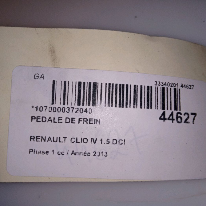 Pedale de frein occasion RENAULT CLIO IV Phase 1 07-2012->... 1.5 DCI 90ch 465013423R 4