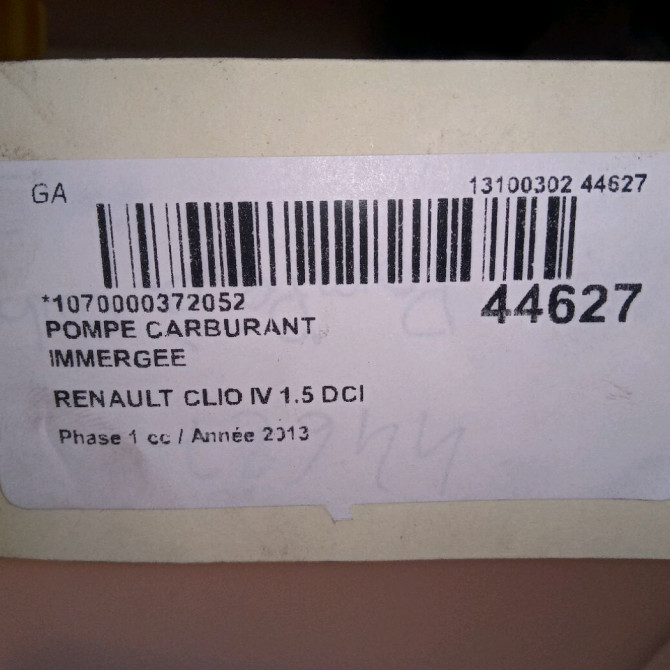 Pompe à carburant immergée occasion RENAULT CLIO IV Phase 1 07-2012->... 1.5 DCI 90ch 172021275R 3