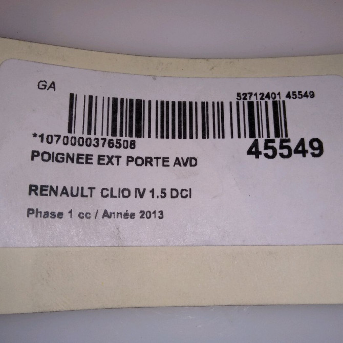Poignee ext porte avd occasion RENAULT CLIO IV Phase 1 07-2012->... 1.5 DCI 90ch 806B02596R 4