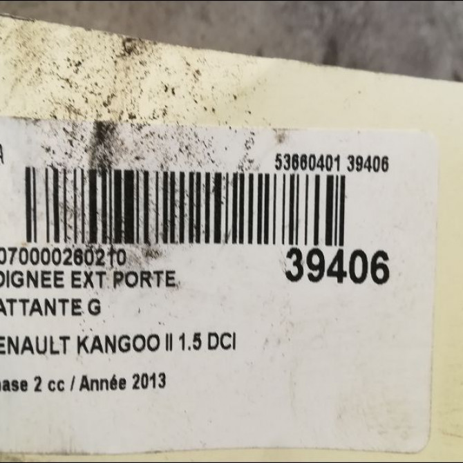 Poignee int porte avd occasion RENAULT KANGOO II 8200310580