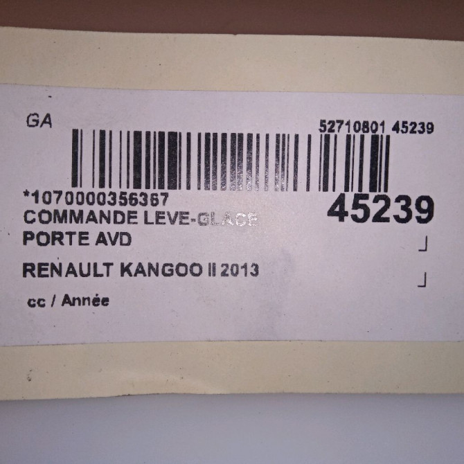 Commande lève-glace porte avant droite occasion RENAULT KANGOO II 4