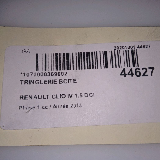 Tringlerie boite occasion RENAULT CLIO IV Phase 1 07-2012->... 1.5 DCI 90ch 1