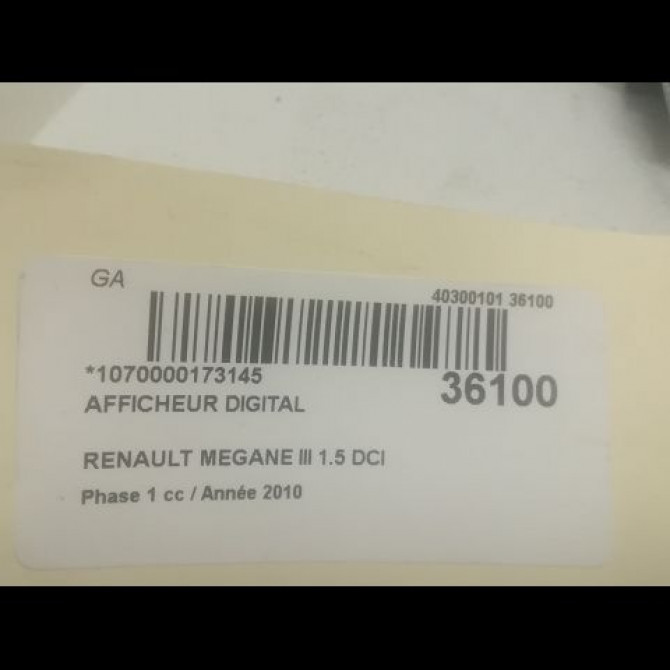 Autoradio occasion RENAULT MEGANE III Phase 1 11-2008->01-2012 1.5 DCI 110ch 281158115R 4