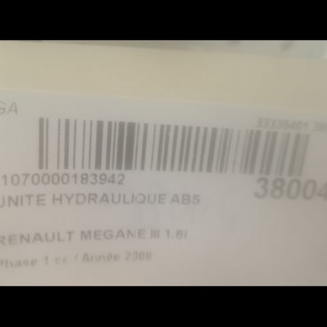 Unité hydraulique ABS occasion RENAULT MEGANE III Phase 1 11-2008->01-2012 1.6i 16v 110ch 476604075R 3