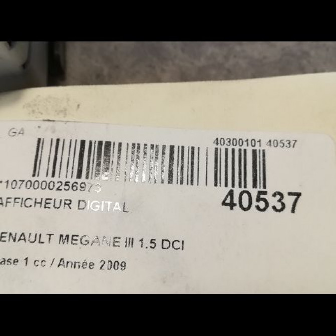 Afficheur digital occasion RENAULT MEGANE III Phase 1 11-2008->01-2012 1.5 DCI 85ch 3