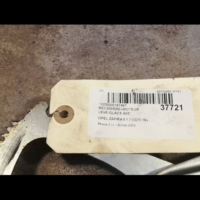 Mecanisme + moteur lève-glace avant droit occasion OPEL ZAFIRA II Phase 2 01-2008->12-2014 1.7 CDTI 16v 110ch 93184843 3