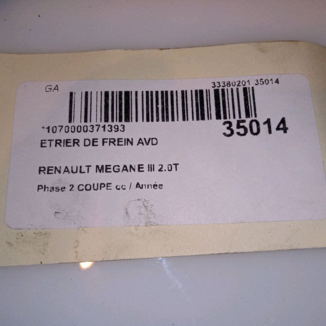 Etrier de frein avant droit occasion  410019207R 4