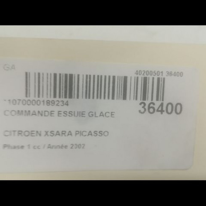 Commande essuie glace occasion CITROEN XSARA PICASSO Phase 1 12-1999->02-2004 1.6i 623961 3
