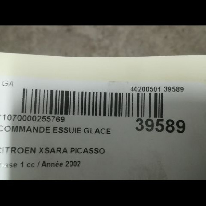 Commande essuie glace occasion CITROEN XSARA PICASSO Phase 1 12-1999->02-2004 1.8i 16v 623961 3