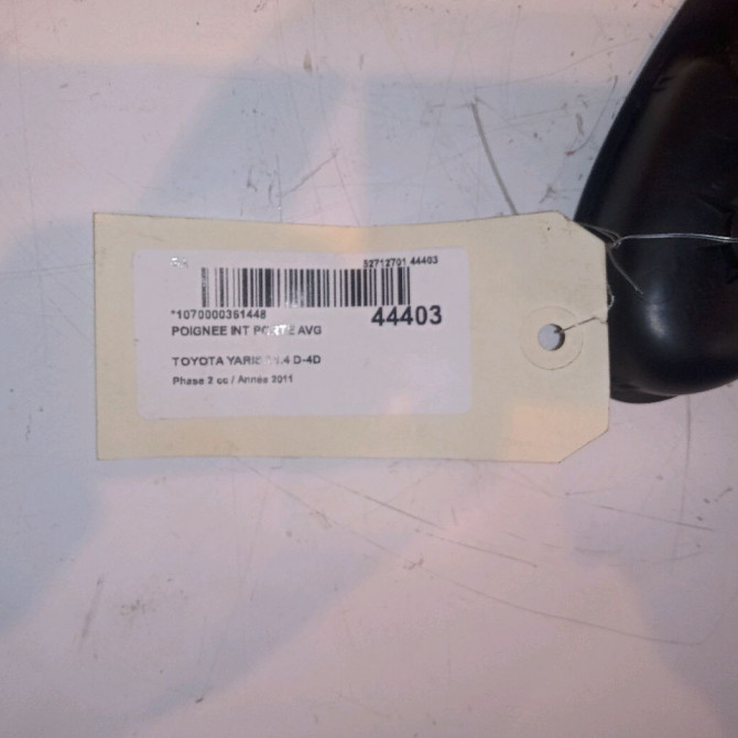 Poignee int porte avg occasion TOYOTA YARIS II Phase 2 01-2009->05-2011 1.4 D-4D 90ch 692060D200B0 4