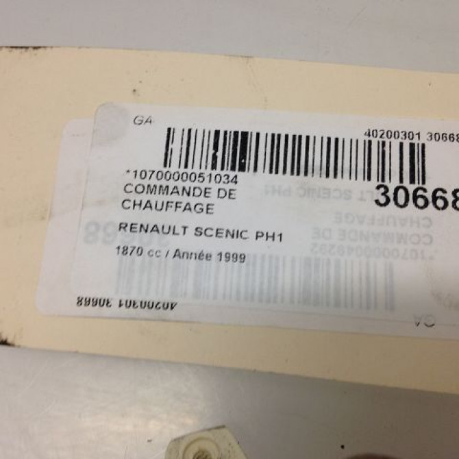 Commande de chauffage occasion RENAULT SCENIC I Phase 1 09-1996->08-1999 4