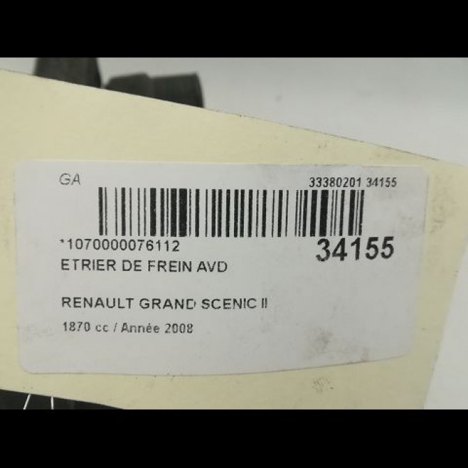 Etrier de frein avant droit occasion RENAULT SCENIC II Phase 2 09-2006->04-2009 1.5 DCI 105ch 7701065279 4