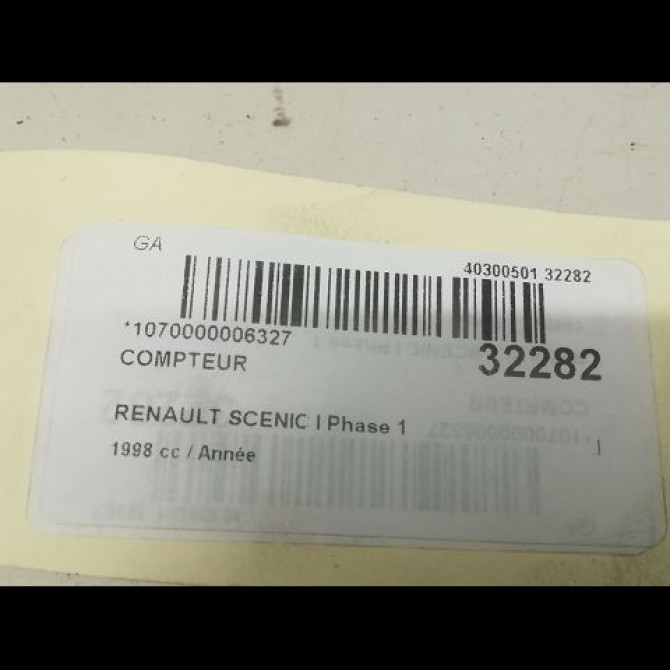 Compteur occasion RENAULT SCENIC I Phase 1 09-1996->08-1999 7700847784 3