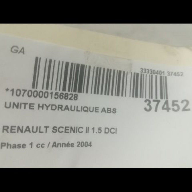 Unité hydraulique ABS occasion RENAULT SCENIC II Phase 1 03-2004->09-2006 1.5 DCI 80ch 7701067590 3