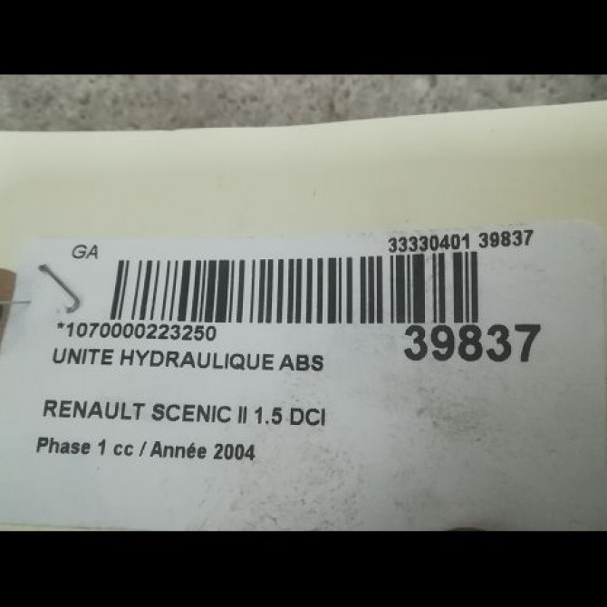 Unité hydraulique ABS occasion RENAULT SCENIC II Phase 1 03-2004->09-2006 1.5 DCI 100ch 7701067590 3