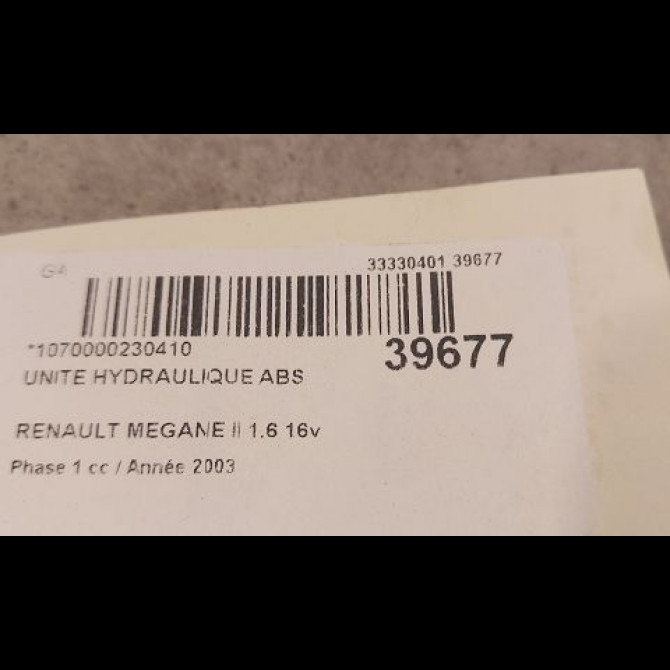 Unité hydraulique ABS occasion RENAULT MEGANE II Phase 1 09-2003->12-2005 1.6 16v 7701067590 3