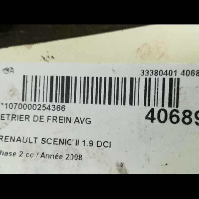 Etrier de frein avant gauche occasion RENAULT SCENIC II Phase 2 09-2006->04-2009 1.9 DCI 130ch 7701065278 3