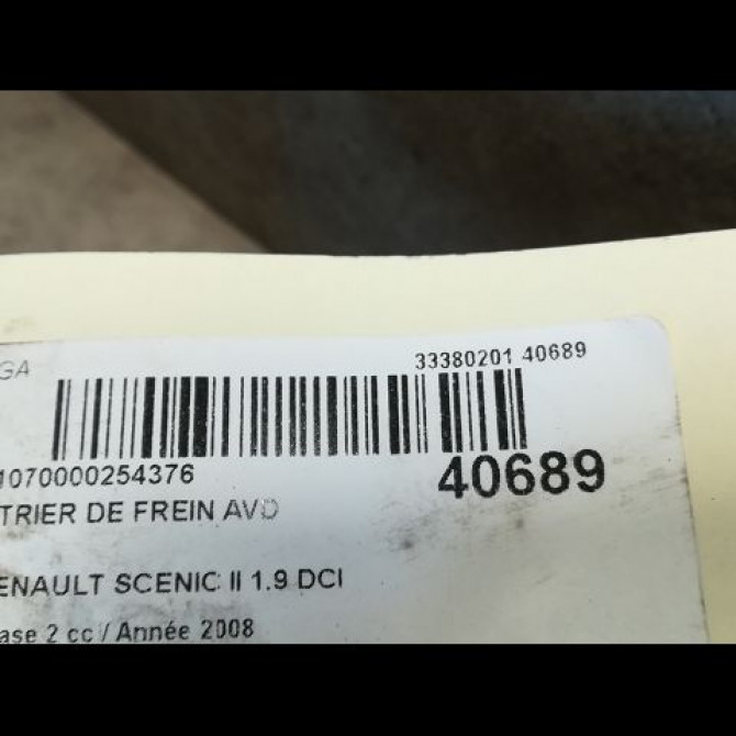 Etrier de frein avant droit occasion RENAULT SCENIC II Phase 2 09-2006->04-2009 1.9 DCI 130ch 7701065279 3