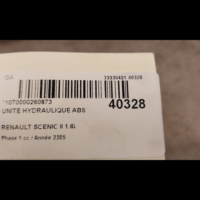 Unité hydraulique ABS occasion RENAULT SCENIC II Phase 1 03-2004->09-2006 1.6i 110ch 7701067590 3