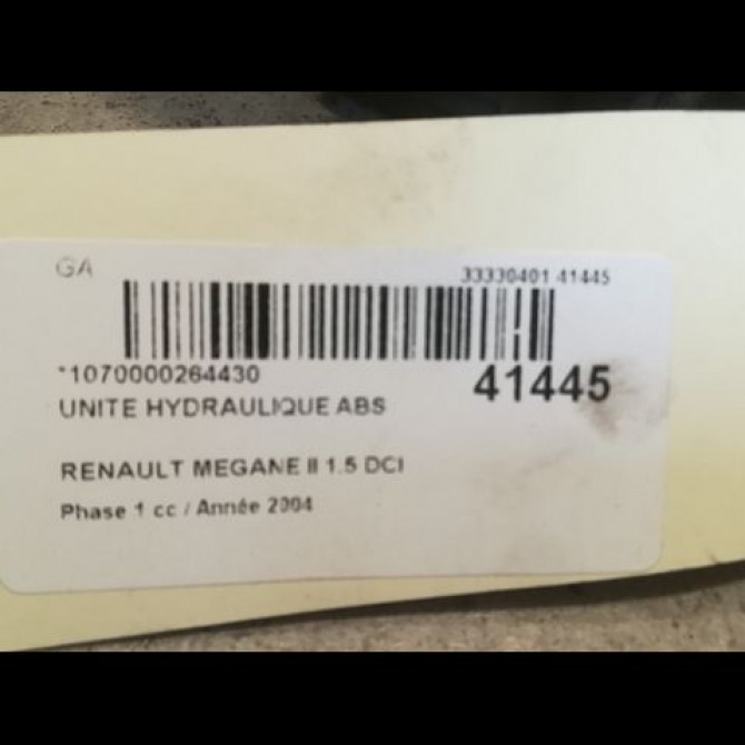 Unité hydraulique ABS occasion RENAULT MEGANE II Phase 1 09-2003->12-2005 1.5 DCI 80ch 7701067590 3
