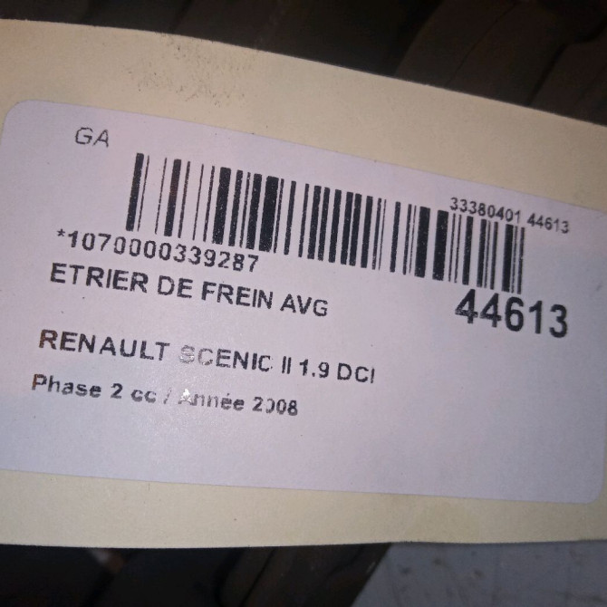 Etrier de frein avant gauche occasion RENAULT SCENIC II Phase 2 09-2006->04-2009 1.9 DCI 130ch 7701065278 4