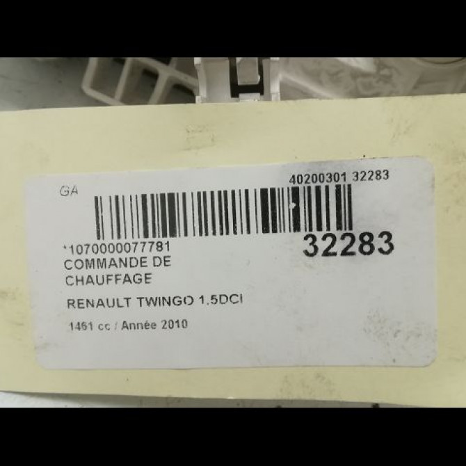 Commande de chauffage occasion RENAULT TWINGO II Phase 1 06-2007->11-2011 1.5 DCI 65ch 4