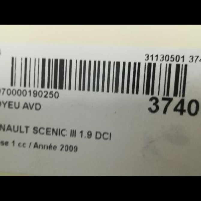 Moyeu avd occasion RENAULT SCENIC III Phase 1 04-2009->11-2011 1.9 DCI 130ch 402101877R 3