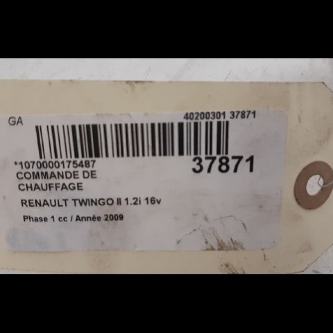 Commande de chauffage occasion RENAULT TWINGO II Phase 1 06-2007->11-2011 1.2i 16v 75ch 3