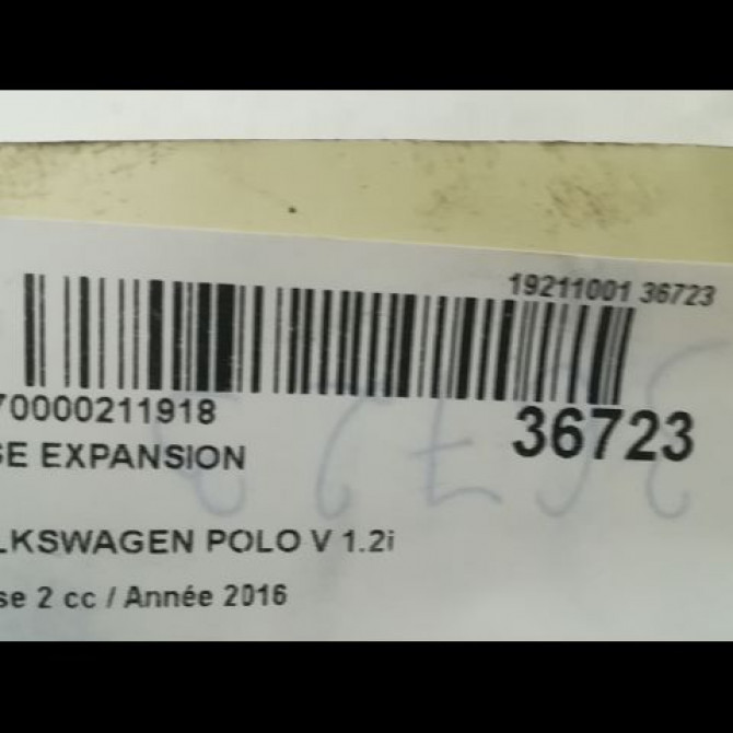 Vase expansion occasion VOLKSWAGEN POLO V Phase 2 02-2014->... 1.2i 90ch 6Q0121407D 3