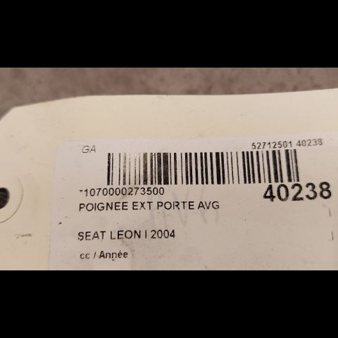 Poignee ext porte avg occasion SEAT LEON I 3B0837207GGRU 2