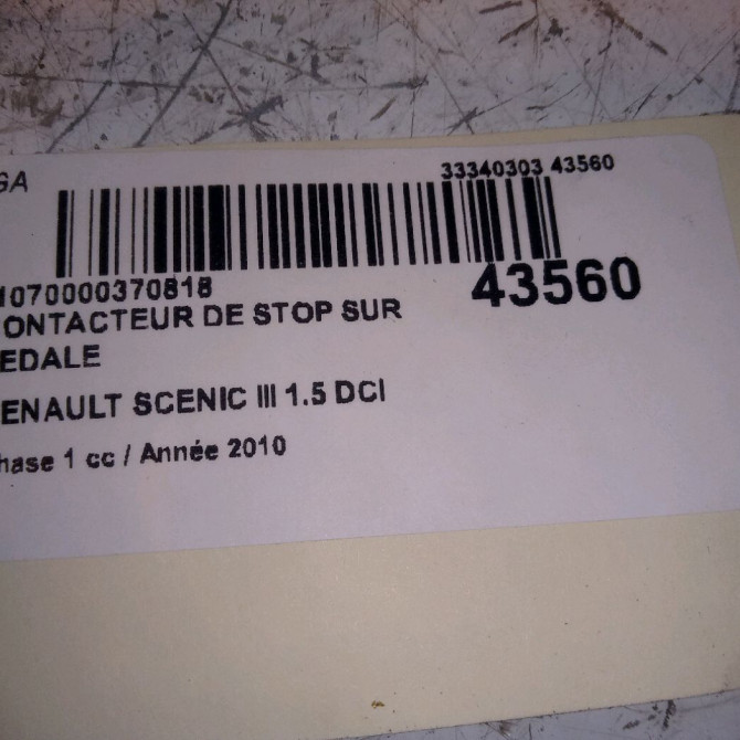 occasion RENAULT SCENIC III Phase 1 04-2009->11-2011 1.5 DCI 110ch 4