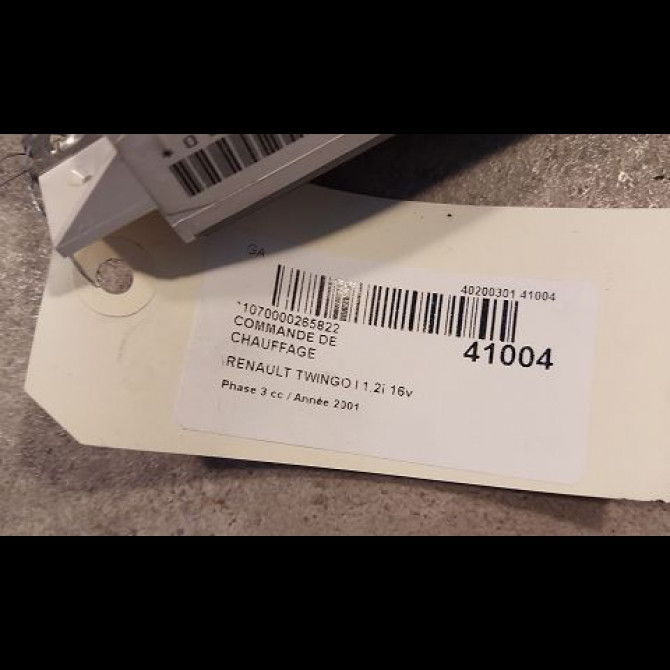 Commande de chauffage occasion RENAULT TWINGO I Phase 3 08-2000->06-2007 1.2i 16v 4