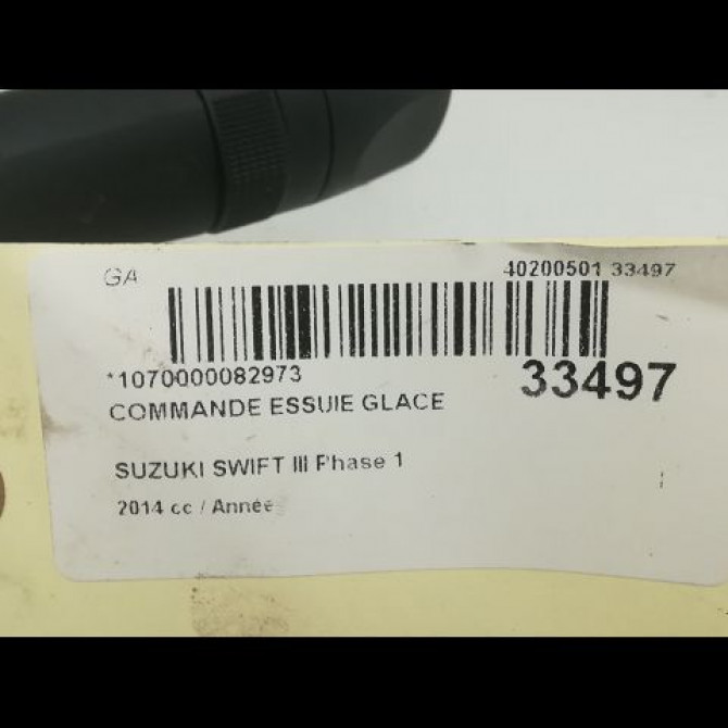Commande essuie glace occasion SUZUKI SWIFT IV Phase 1 09-2010->... 1.2 VVT 94ch 3731068L10 4