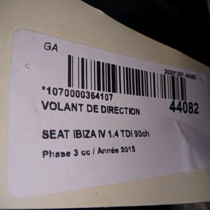 Volant de direction occasion SEAT IBIZA IV Phase 3 09-2015->... 1.4 TDI 90ch 5F0419091LLKB 4