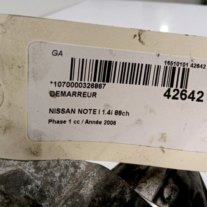 Démarreur occasion NISSAN NOTE I Phase 1 03-2006->03-2009 1.4i 88ch 233001KA1REX 4