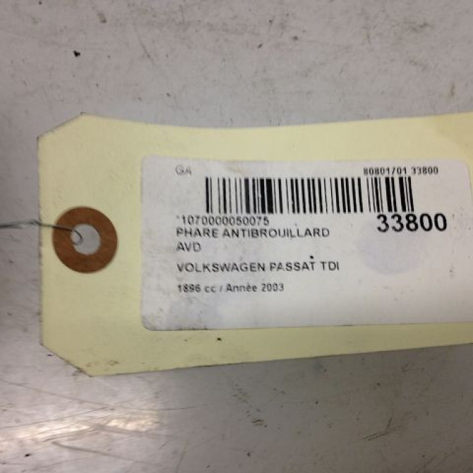 Phare antibrouillard avant droit occasion VOLKSWAGEN PASSAT IV Phase 2 10-2000->03-2005 1.9 TDI 130ch 4
