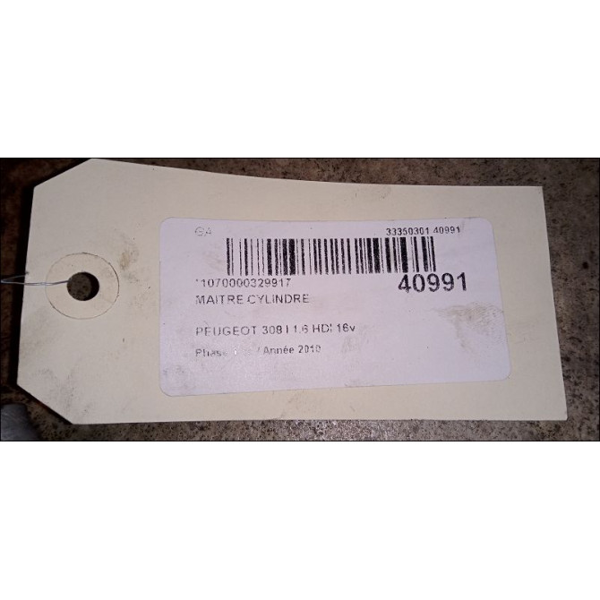Maitre cylindre occasion PEUGEOT 308 I Phase 1 09-2007->03-2011 1.6 HDI 16v 90ch 4601V1 3