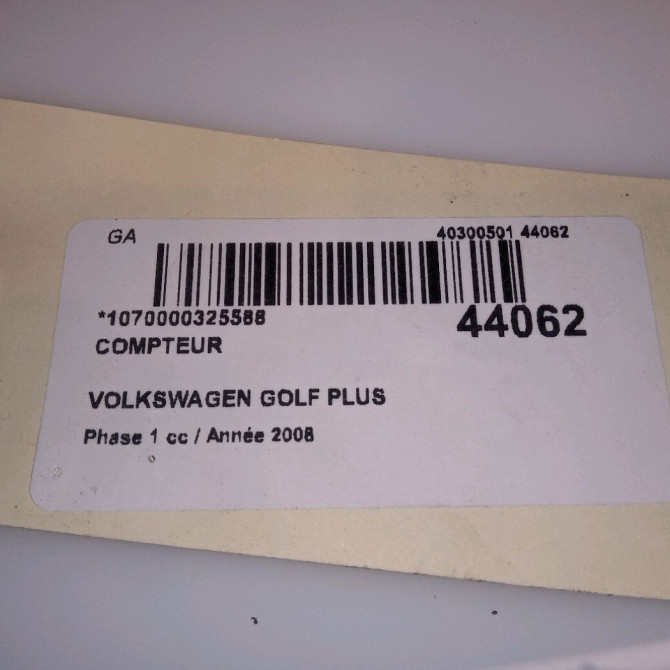 Compteur occasion VOLKSWAGEN GOLF PLUS Phase 1 03-2005->03-2009 1.9 TDI 105ch 1K0920874BXZ02 5