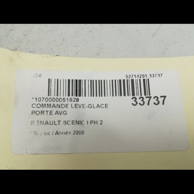 Commande lève-glace porte avant gauche occasion RENAULT SCENIC I Phase 2 08-1999->06-2003 1.9dCi Pack Clim 7700432963 4